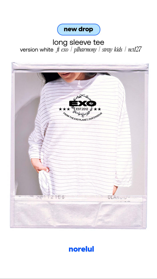 White Long Sleeve Oversize Tee