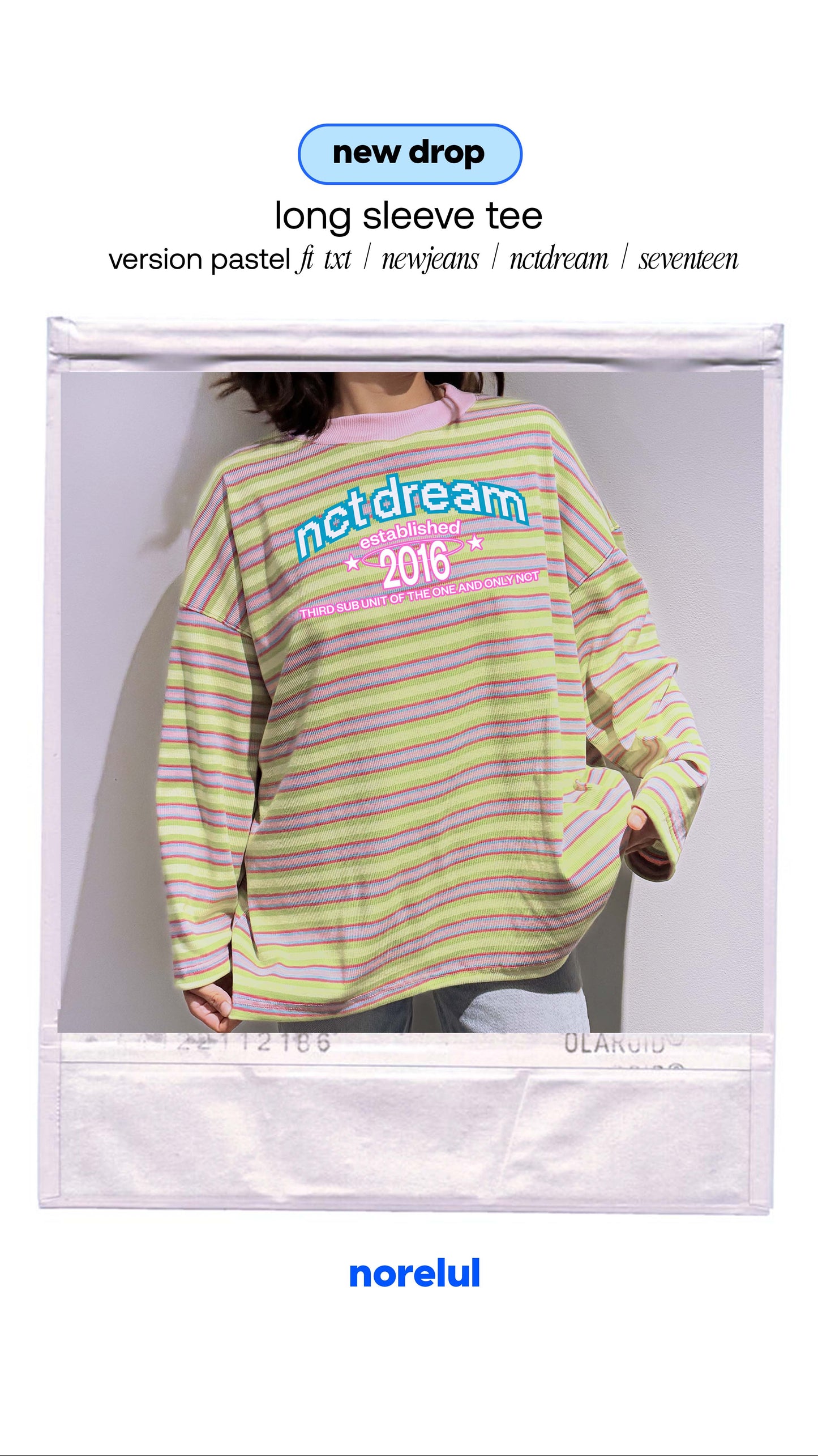 Pastel Long Sleeve Oversize Tee