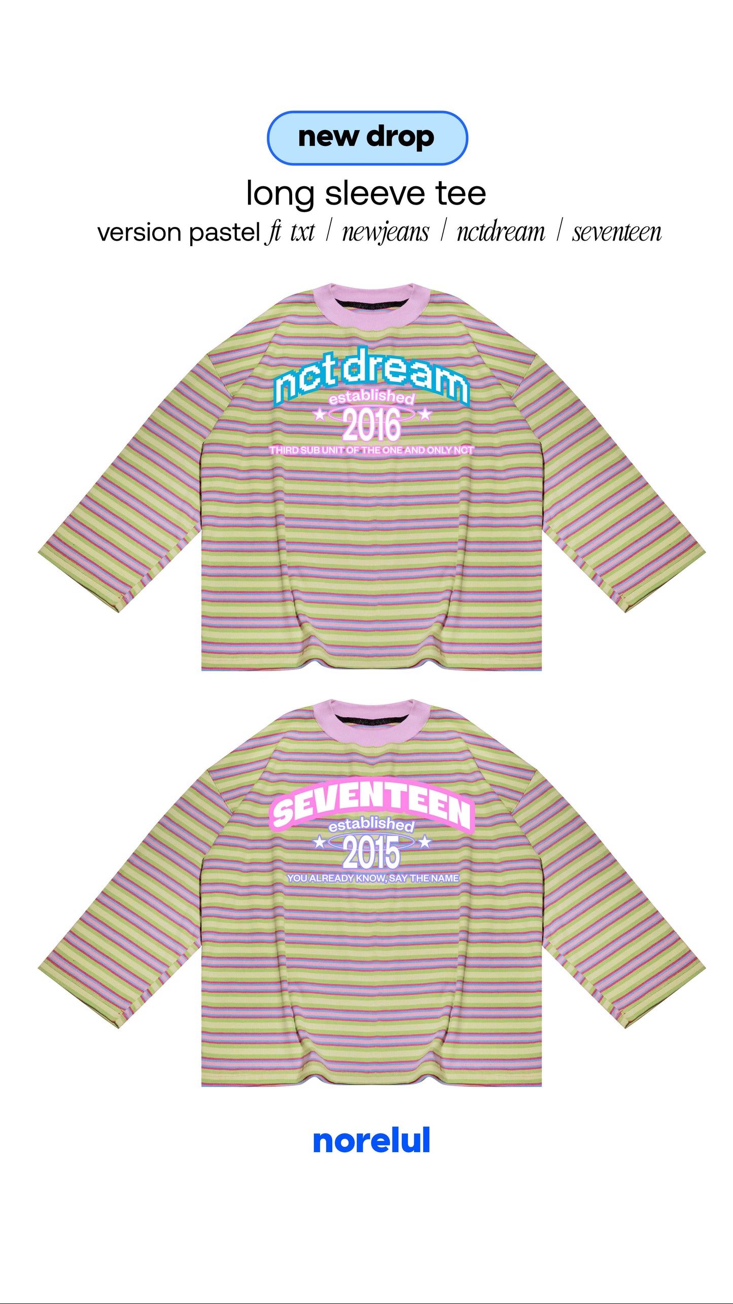 Pastel Long Sleeve Oversize Tee