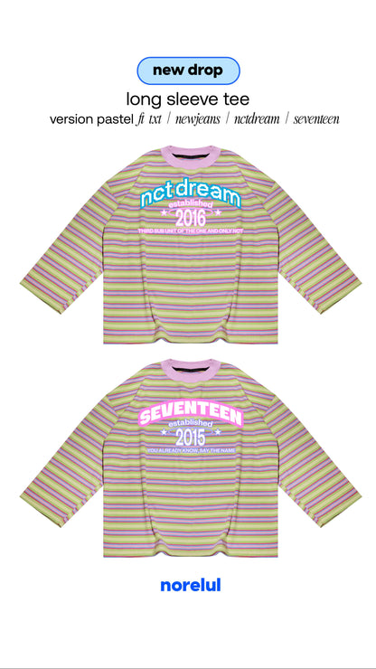 Pastel Long Sleeve Oversize Tee