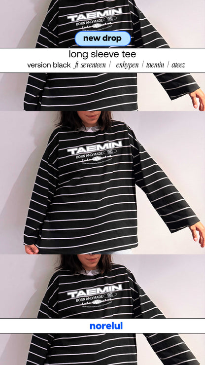 Black Long Sleeve Oversize Tee